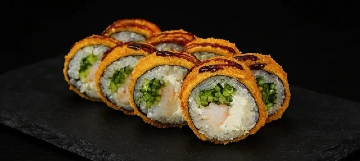 Жареный с креветкой